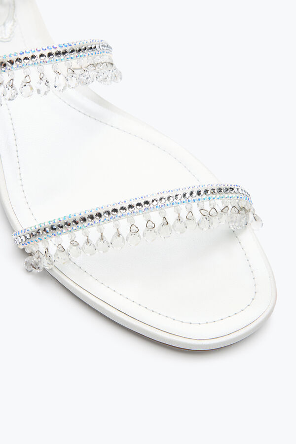 jeweled kronleuchter elfenbein flat sandal 10 rene caovilla