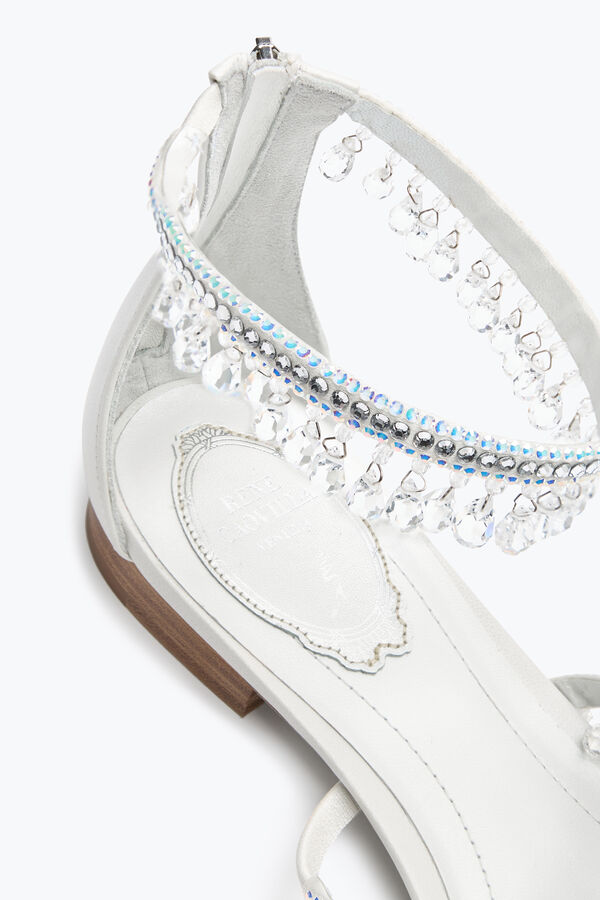 jeweled kronleuchter elfenbein flat sandal 10 rene caovilla