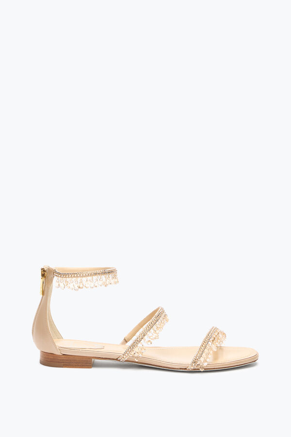 jeweled kronleuchter nude flat sandal 10 rene caovilla