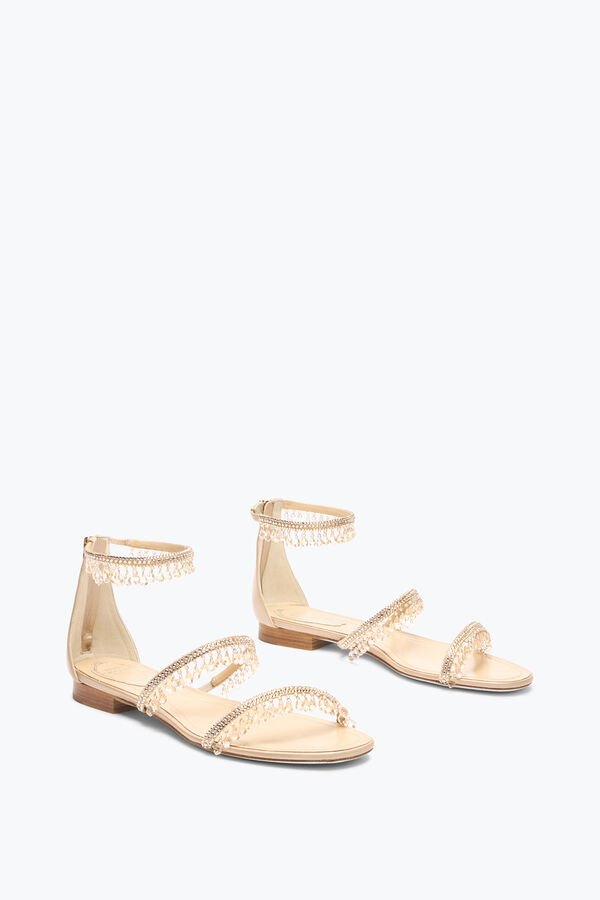 jeweled kronleuchter nude flat sandal 10 rene caovilla