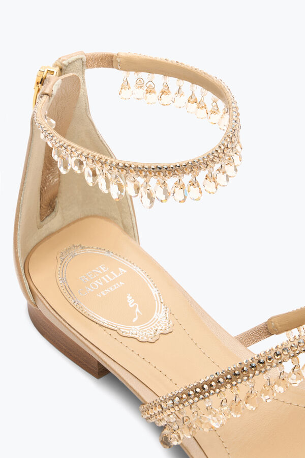 jeweled kronleuchter nude flat sandal 10 rene caovilla