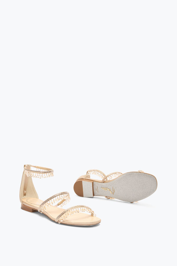 jeweled kronleuchter nude flat sandal 10 rene caovilla