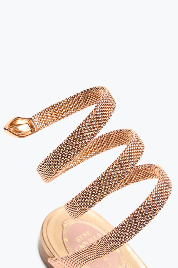 jeweled trigold cleo drei-getÖnten flat sandal 10 rene caovilla