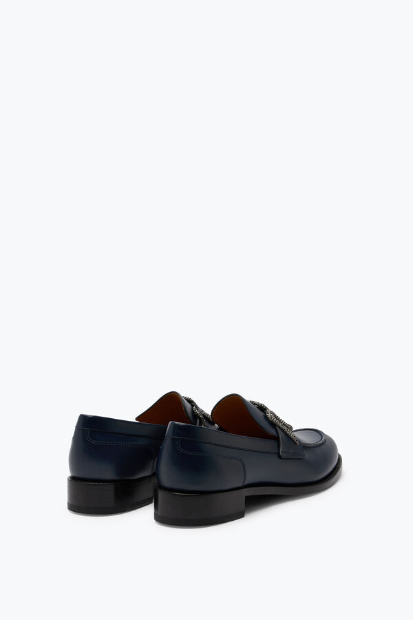 jeweled morgana blue loafer mit schwarz matt crystal 20 rene caovilla