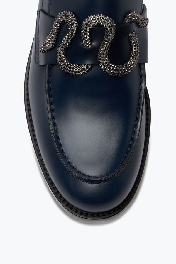 jeweled morgana blue loafer mit schwarz matt crystal 20 rene caovilla