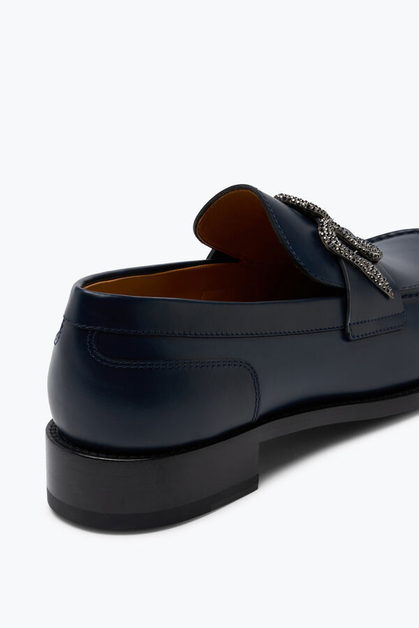 jeweled morgana blue loafer mit schwarz matt crystal 20 rene caovilla