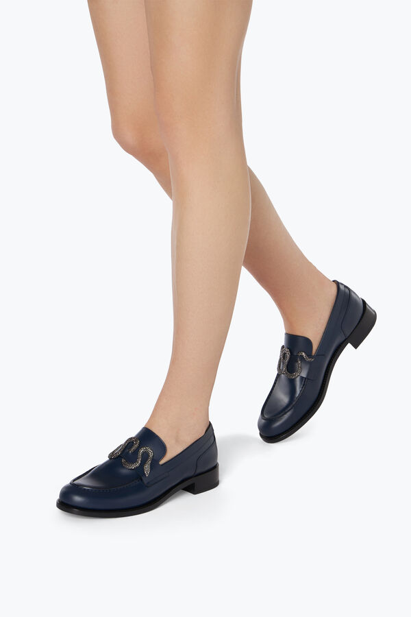 jeweled morgana blue loafer mit schwarz matt crystal 20 rene caovilla