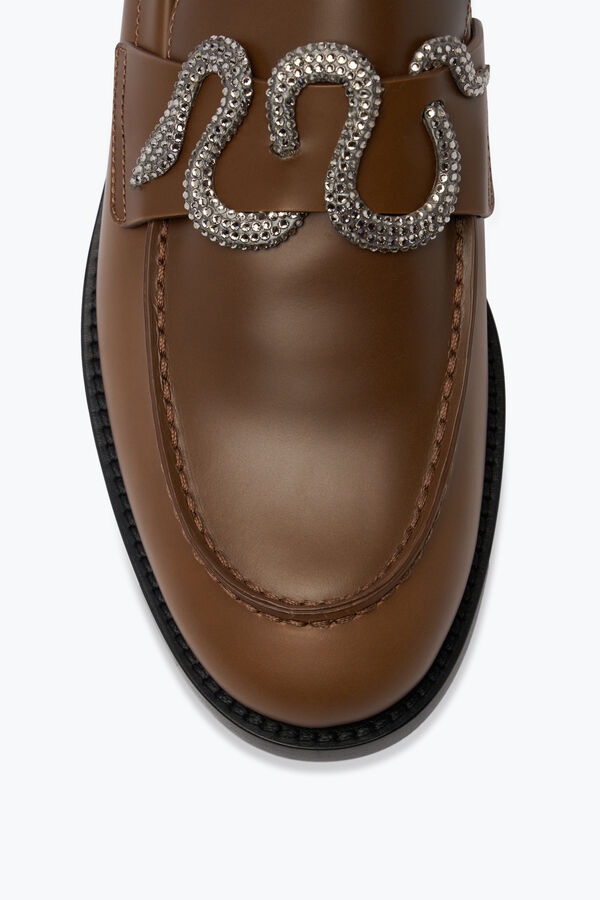jeweled morgana braun loafer mit silber crystal 20 rene caovilla