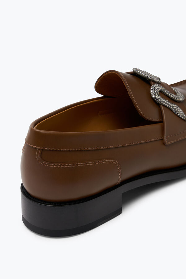 jeweled morgana braun loafer mit silber crystal 20 rene caovilla
