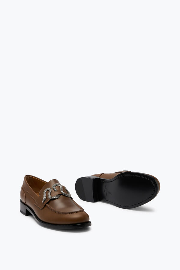 jeweled morgana braun loafer mit silber crystal 20 rene caovilla