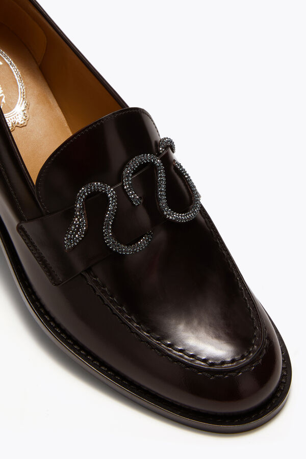 jeweled morgana dark brown loafer mit kristallen 20 rene caovilla