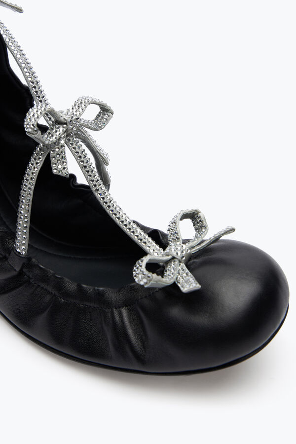 jeweled caterina schwarz und silber-ballerina-10 rene caovilla