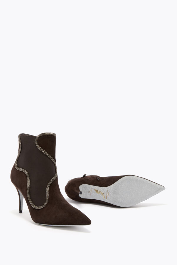 jeweled onda brown ankle boot 80 rene caovilla