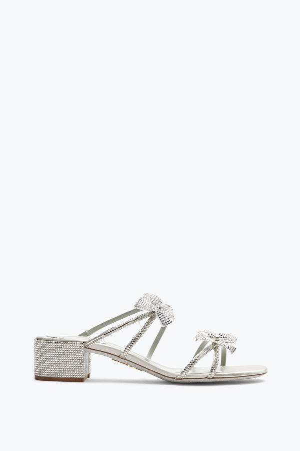 jeweled floriane silber maultier mit blumen 40 rene caovilla