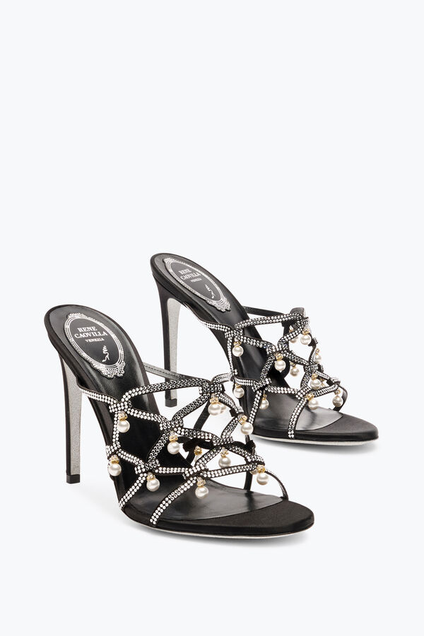 jeweled esmeralda black-slider-sandale 105 rene caovilla