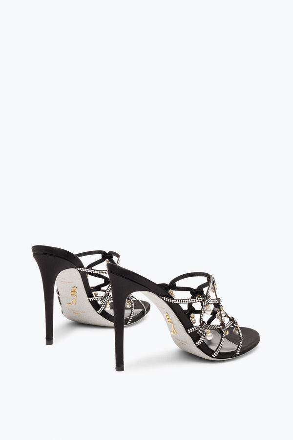 jeweled esmeralda black-slider-sandale 105 rene caovilla