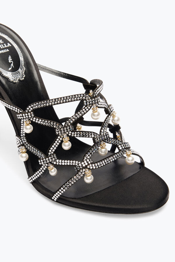 jeweled esmeralda black-slider-sandale 105 rene caovilla