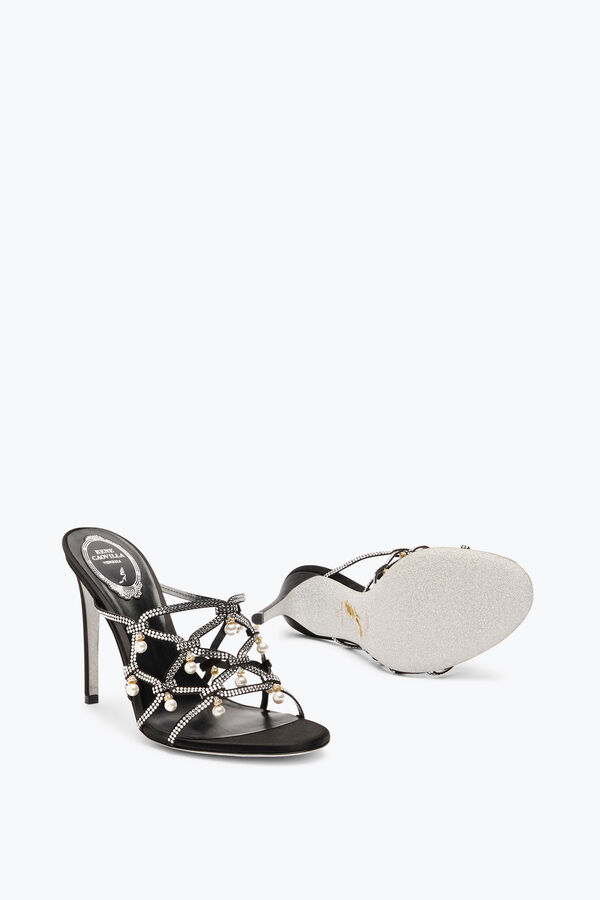 jeweled esmeralda black-slider-sandale 105 rene caovilla