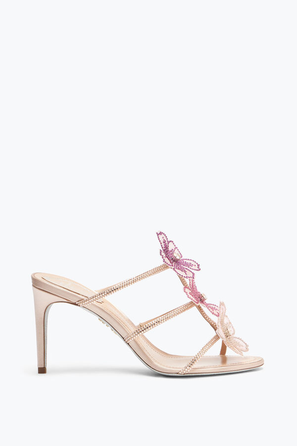 jeweled pfirsich blume rosa mule 80 rene caovilla
