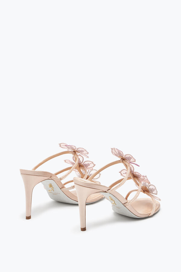 jeweled pfirsich blume rosa mule 80 rene caovilla