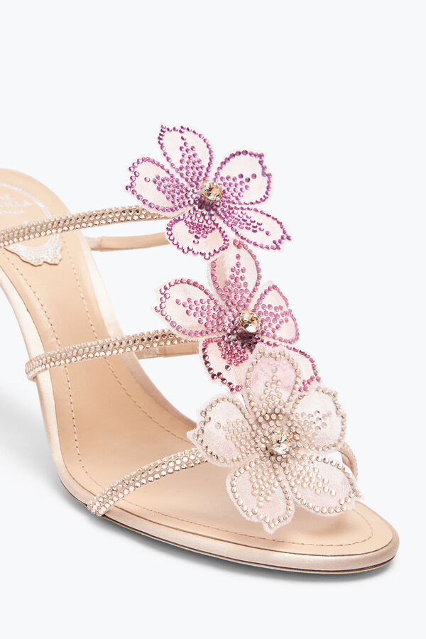 jeweled pfirsich blume rosa mule 80 rene caovilla
