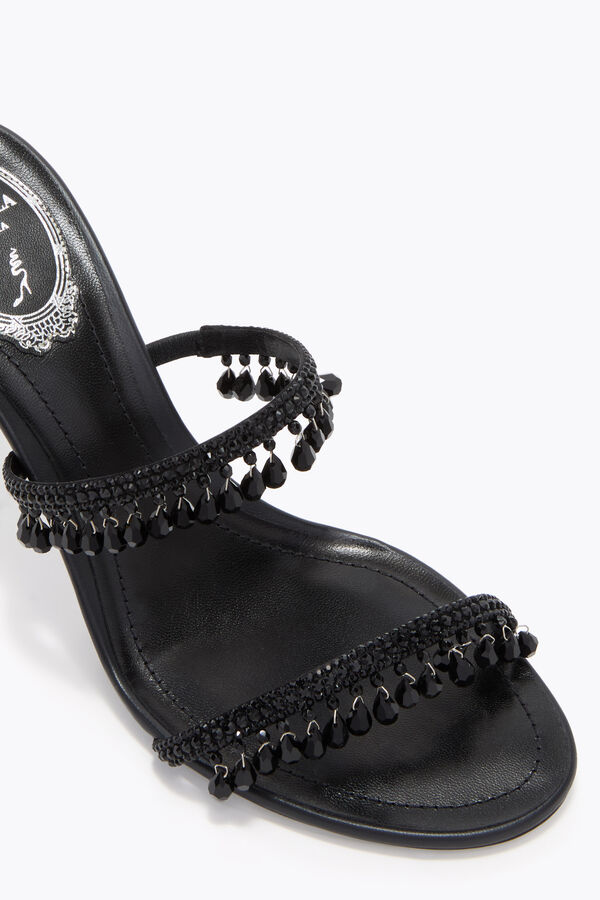 jeweled kronleuchter schwarz mule 80 rene caovilla