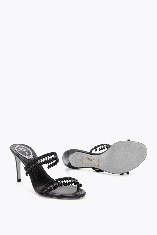 jeweled kronleuchter schwarz mule 80 rene caovilla