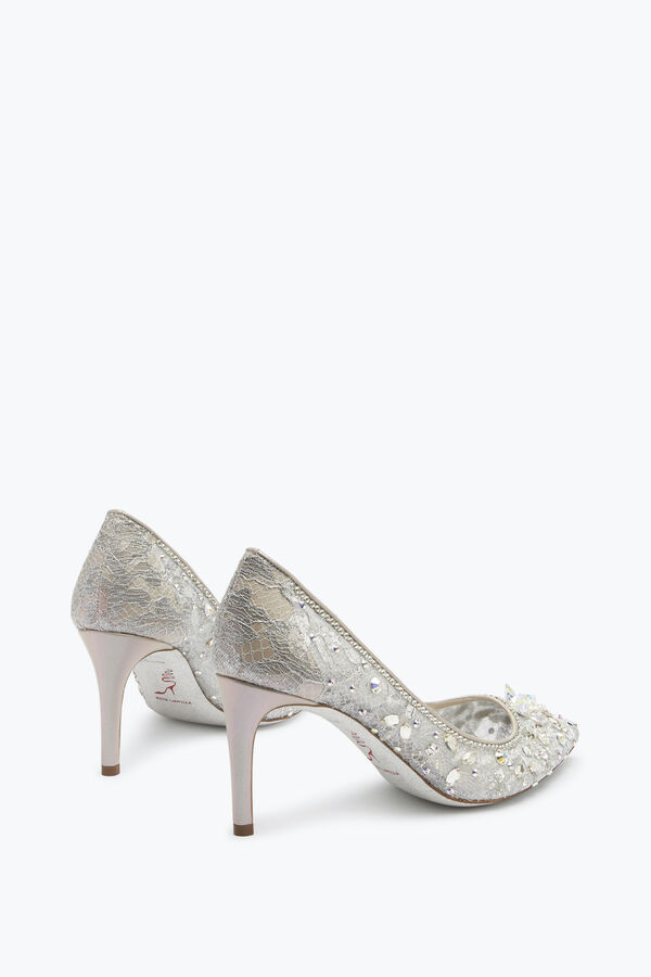 jeweled grau spitz pumpen cinderella 75 rene caovilla