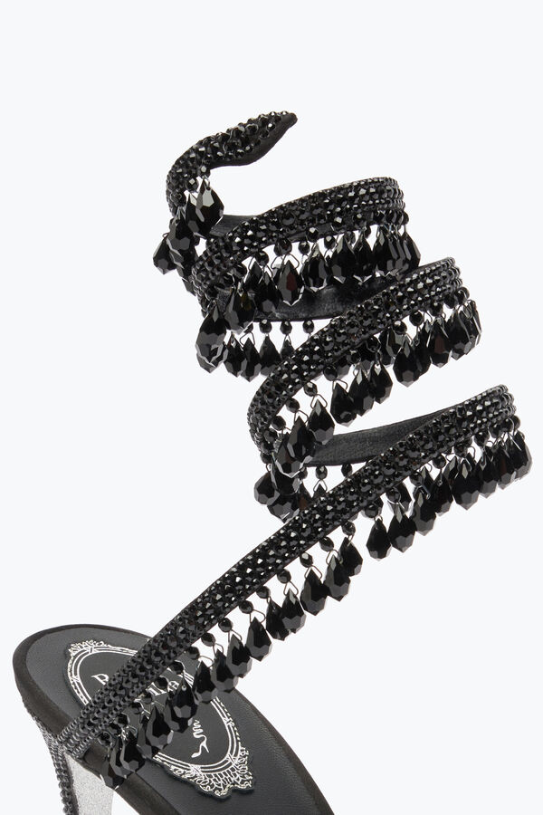 jeweled schwarzen pumps in samt kronleuchter rene caovilla