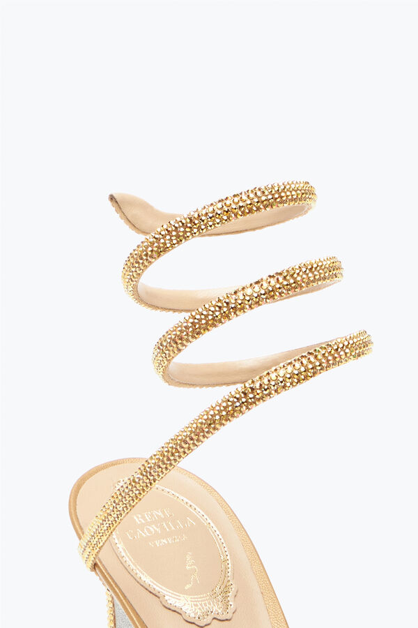 jeweled cleo champagne-pumpe 80 rene caovilla