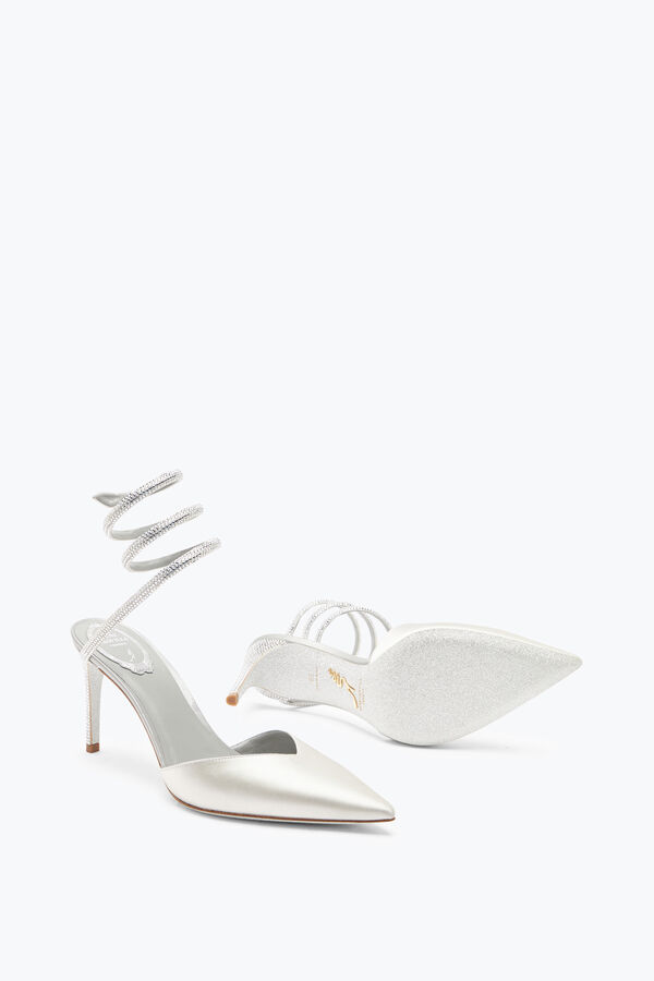 jeweled cleo grau pumpe 80 rene caovilla