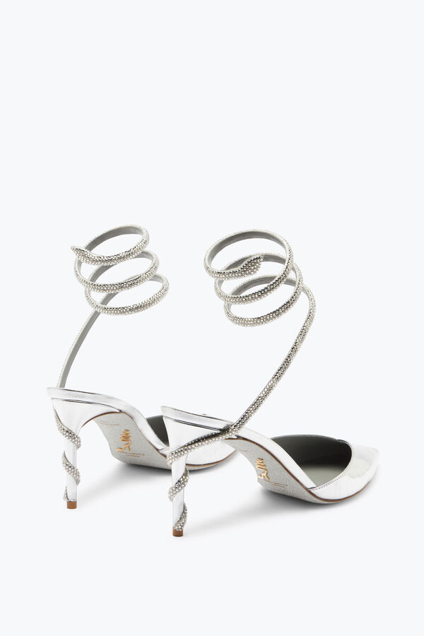 jeweled margot silber pumpe 80 rene caovilla