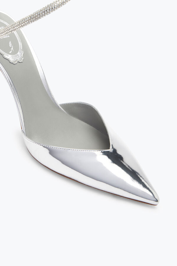 jeweled margot silber pumpe 80 rene caovilla