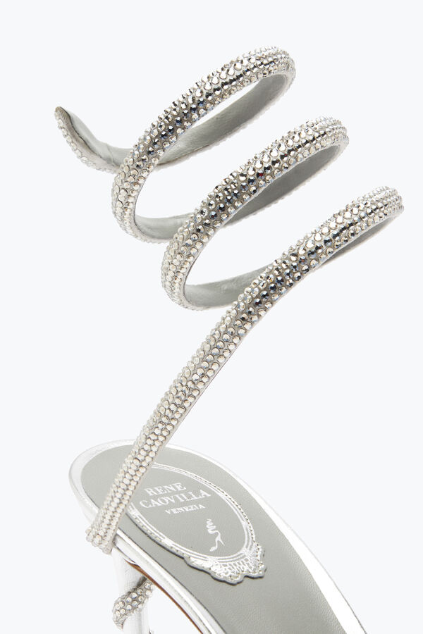 jeweled margot silber pumpe 80 rene caovilla