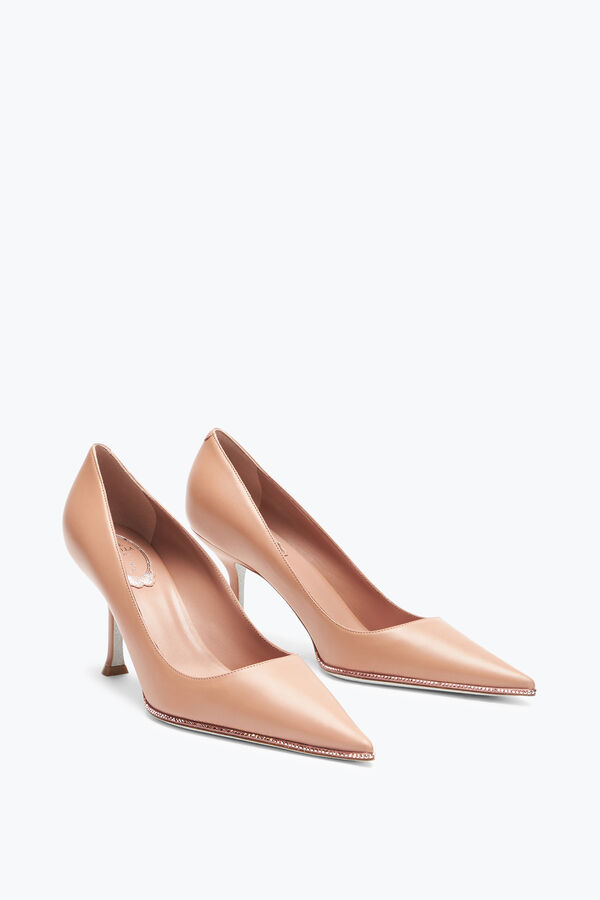 jeweled candice rose gold pumpe 80 rene caovilla
