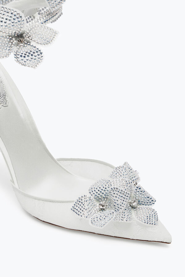 jeweled floriane weiß pumpe 105 rene caovilla