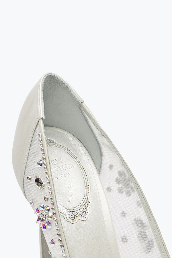 jeweled cinderella weiß pumpe 105 rene caovilla