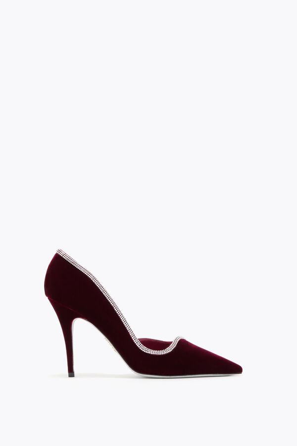jeweled onda burgund samt pumpe 100 rene caovilla