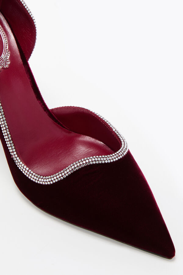 jeweled onda burgund samt pumpe 100 rene caovilla