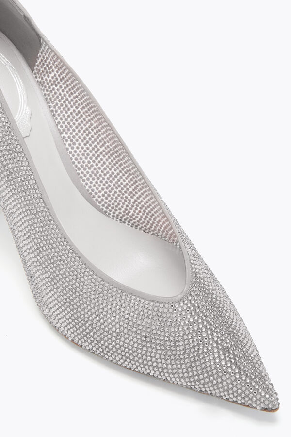 jeweled jinny silber pumpe 100 rene caovilla