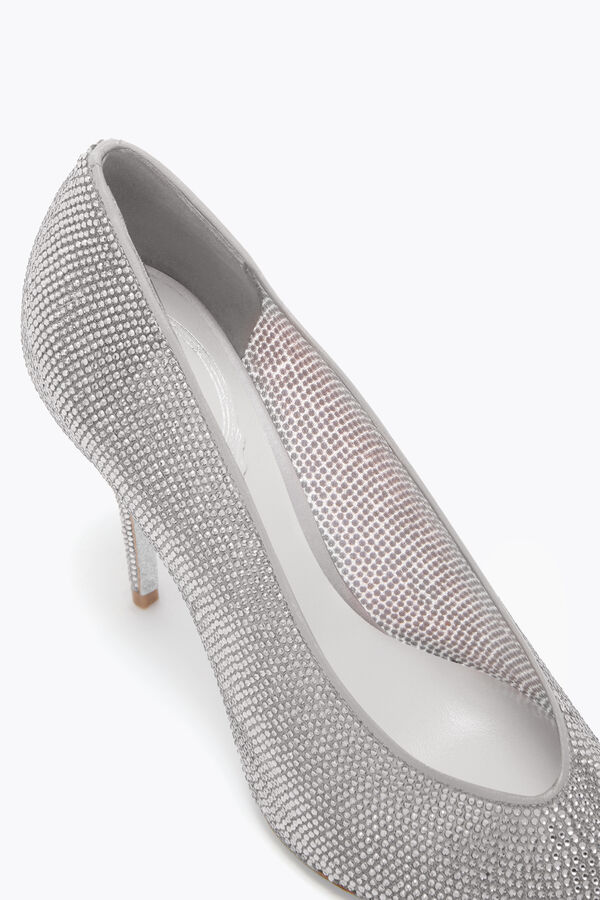 jeweled jinny silber pumpe 100 rene caovilla