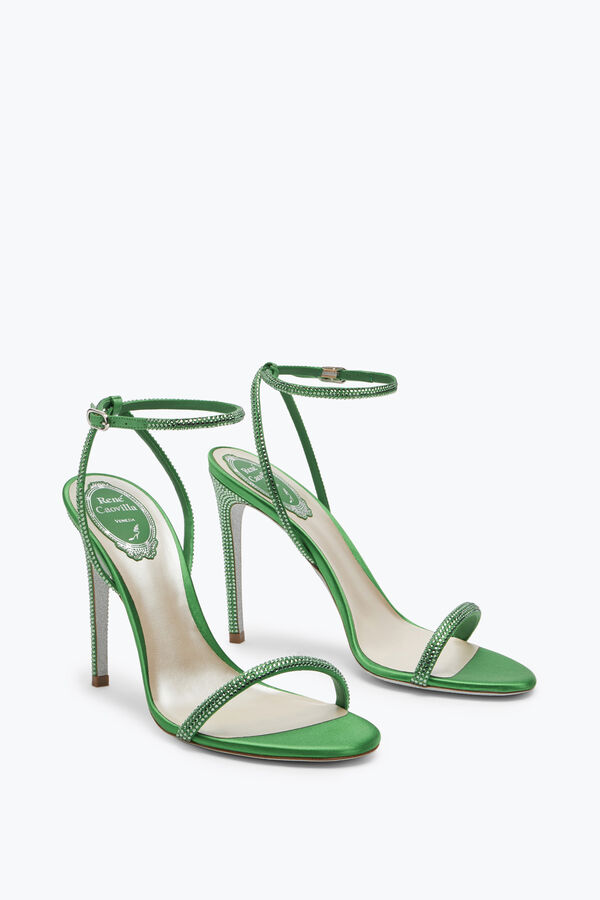 jeweled ellabrita crystal green sandal 105 rene caovilla