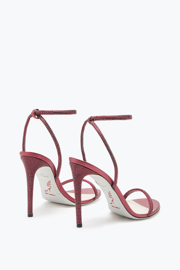 jeweled ellabrita crystal wine red sandal 105 rene caovilla