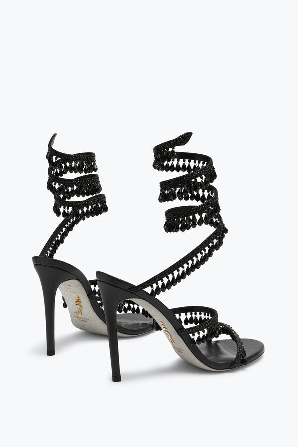 jeweled kronleuchter schwarz sandale 105 rene caovilla