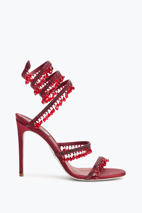 jeweled kronleuchter burgund sandal 105 rene caovilla