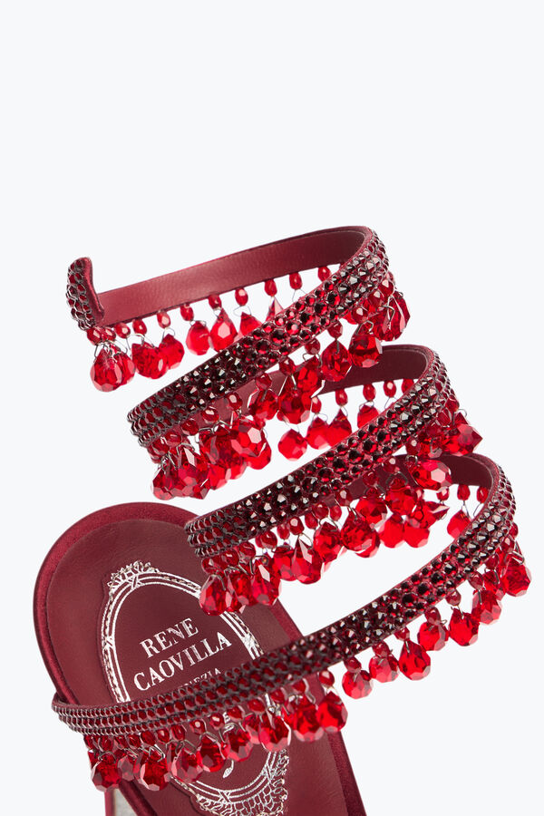 jeweled kronleuchter burgund sandal 105 rene caovilla