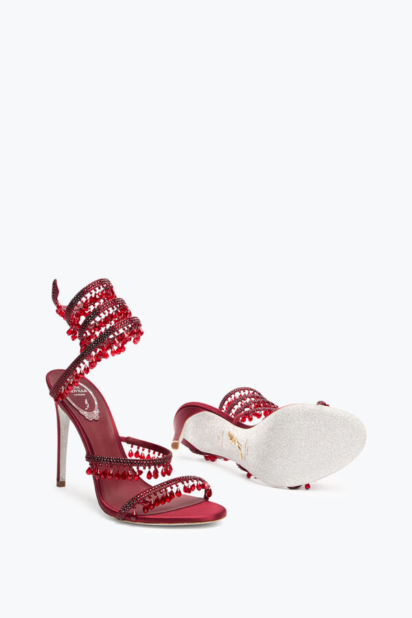jeweled kronleuchter burgund sandal 105 rene caovilla