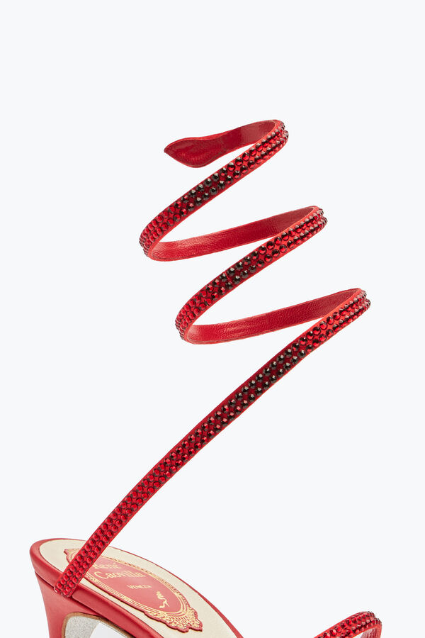 jeweled cleo rot sandale 80 rene caovilla