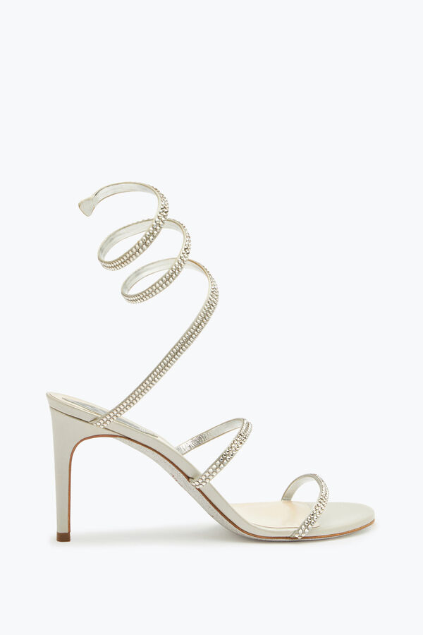jeweled cleo grau sandale 80 rene caovilla