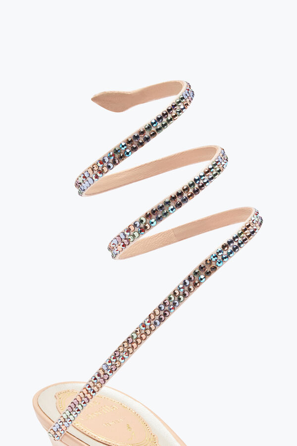 jeweled cleo rosa und mehrfarbige sandale 80 rene caovilla